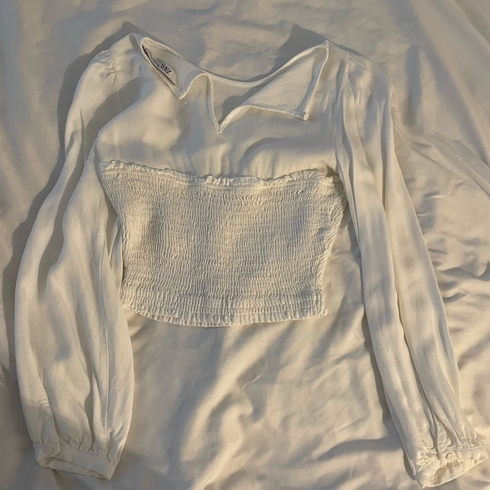 Zara white blouse